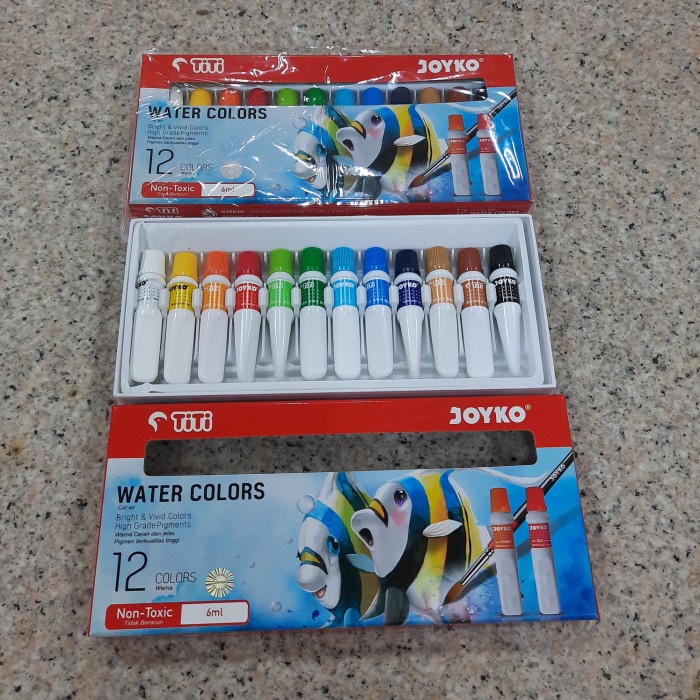 

air-cat- cat air titi 12 warna watercolour / titi watercolour 12 warna -cat-air.