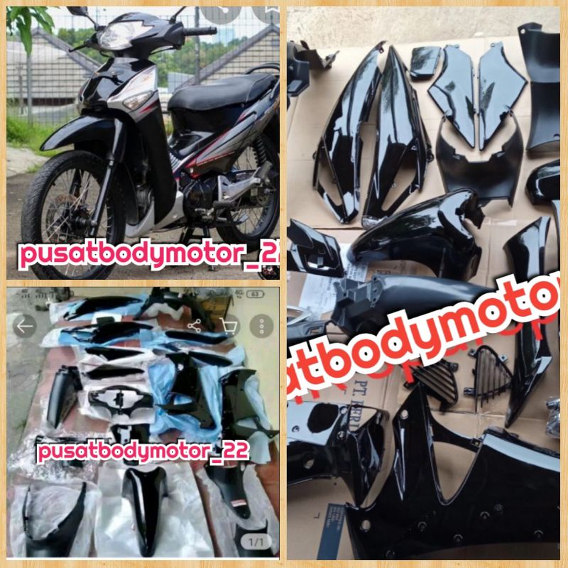 supra x 125 lama, COVER BODY BODY FULL SET HONDA SUPRA X 125 LAMA PLUS STRIPING TAHUN 2005-2007