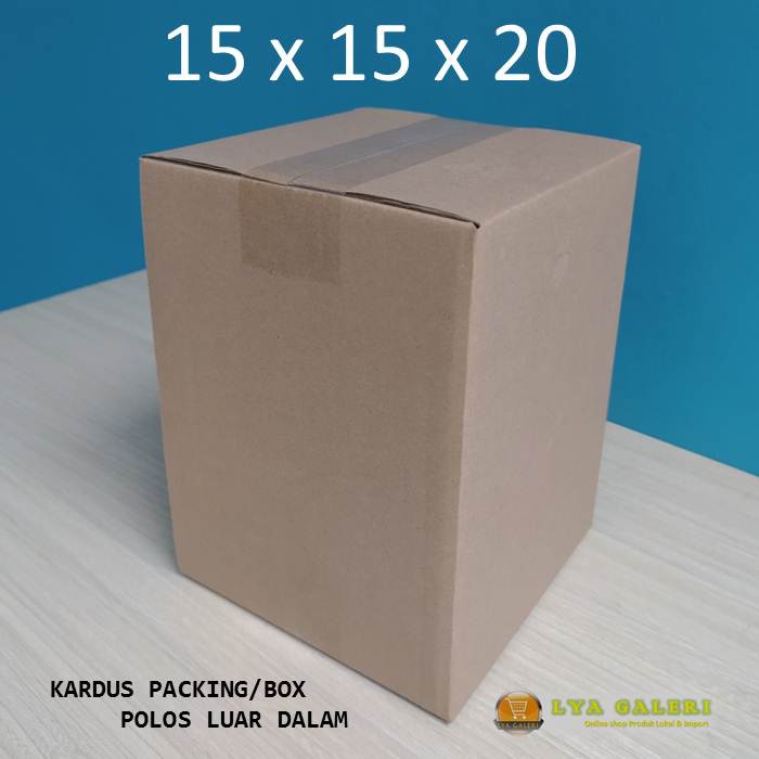 

Kardus Packing KartonBox Polos Luar Dalam Uk.15x15x20 cm