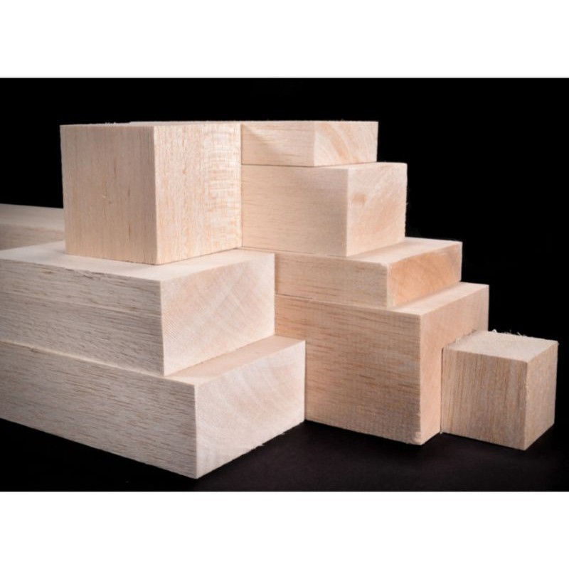 Jual 4x4 Kayu balsa Balok 4cm 40mm x 40mm x 50cm balsa blok wooden DIY