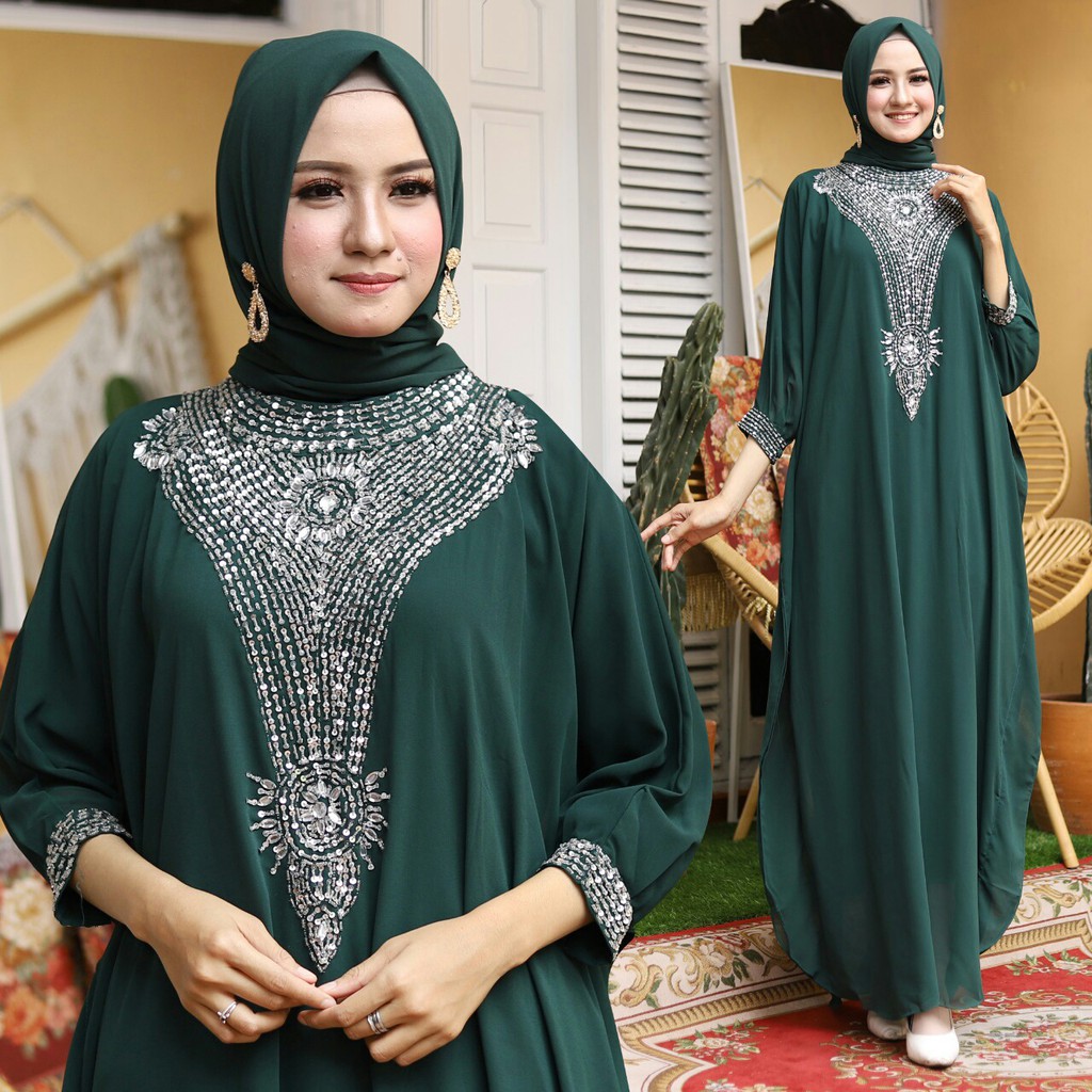 HOPYLOVY - Kaftan Wanita Terbaru Kombinasi Payet Citra