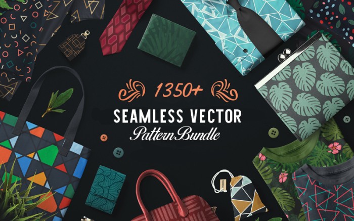 InkyDeals 1350+ Seamless Vector Patterns Pack - Photoshop &amp; Illustrator