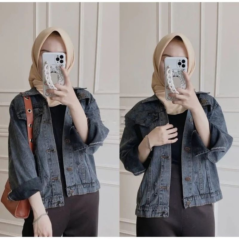 jaket jeans peremium//jaket wanita//