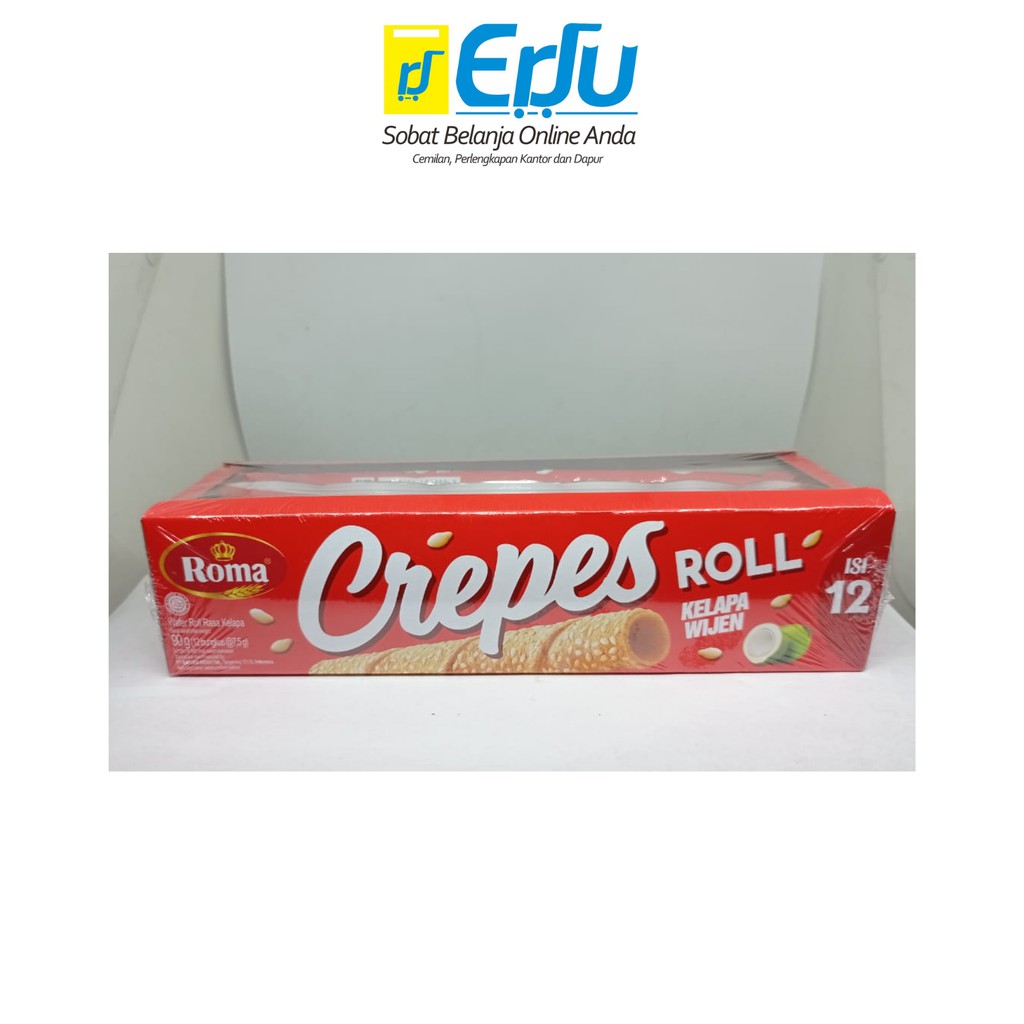 

Roma Crepes Roll Kelapa Wijen Box 12pcs