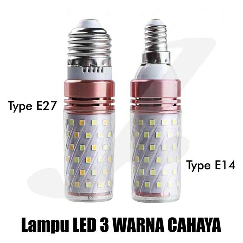 lampu bohlam led 3 warna / lampu 3 warna / lampu led 3 warna