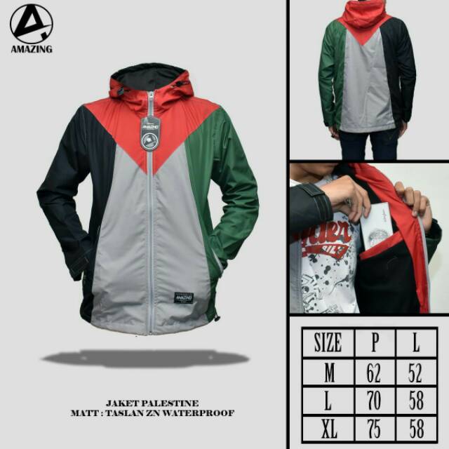 JAKET GUNUNG WATERPROOF AMZ PALESTIN