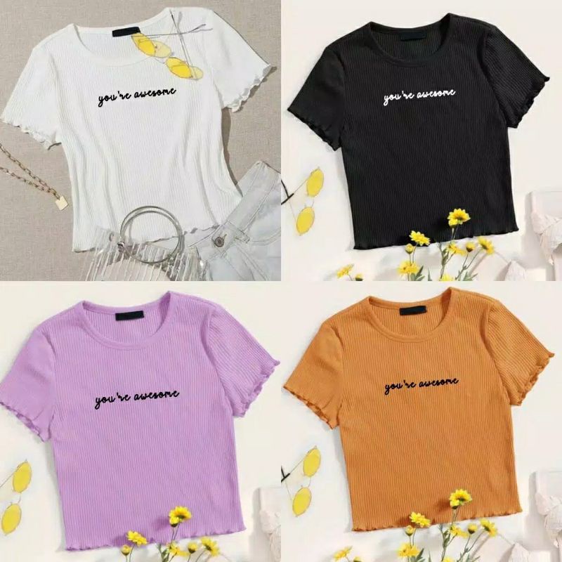 Arifirn Awesome - Baju Crop Wanita | Blouse Wanita | Baju Wanita Murah