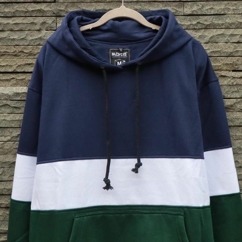 Hoodie Kombinasi 3D Pria Wanita Premium Distro Navy Bawah Botol