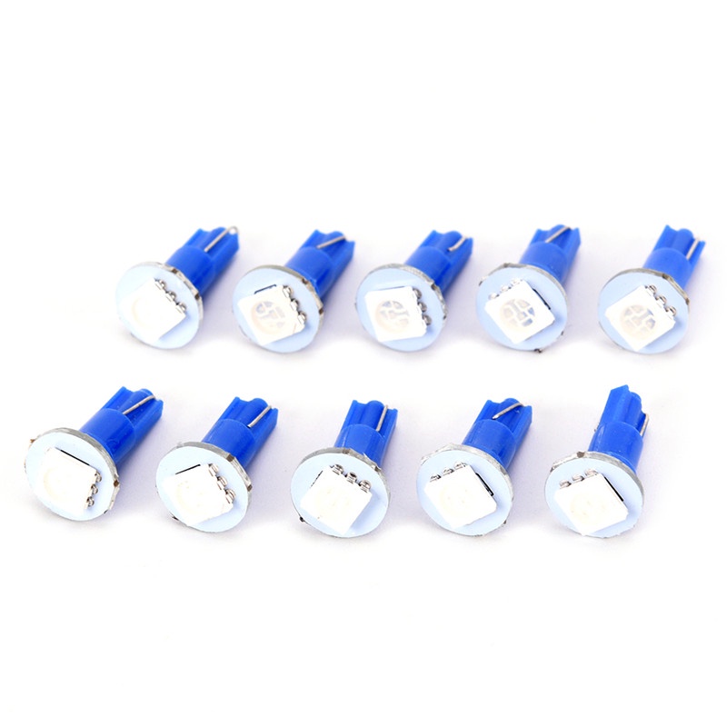 {LUCKID}10Pcs T5 5050 LED Instrument Panel Cluster Dash Light Bulb Twist Socket