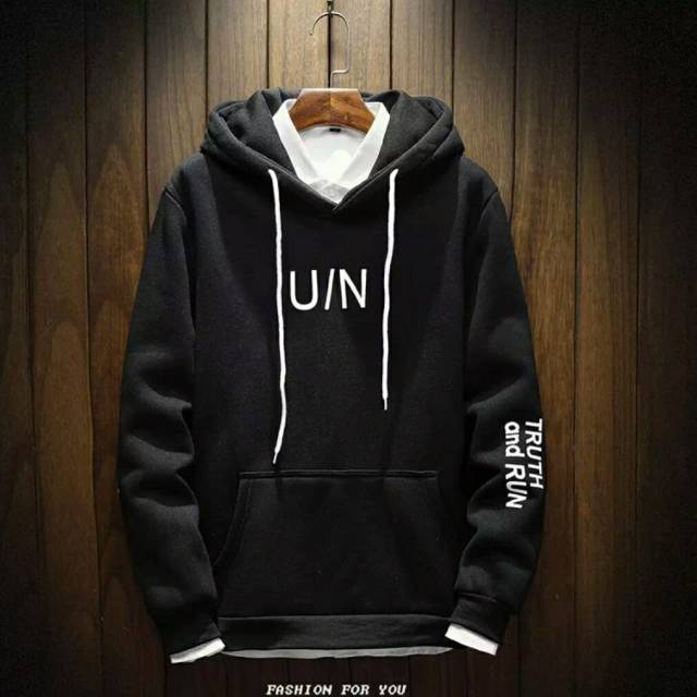 Sweater Pria U/N (Truth And Run) hoodie cowok (Fleece)