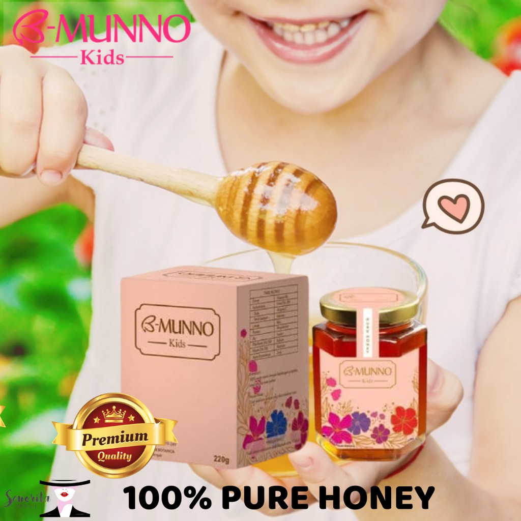 

B MUNNO BMUNNO KIDS MADU MURNI UNTUK KECERDASAN OTAK ANAK + DAYA TAHAN TUBUH ORIGINAL HONEY