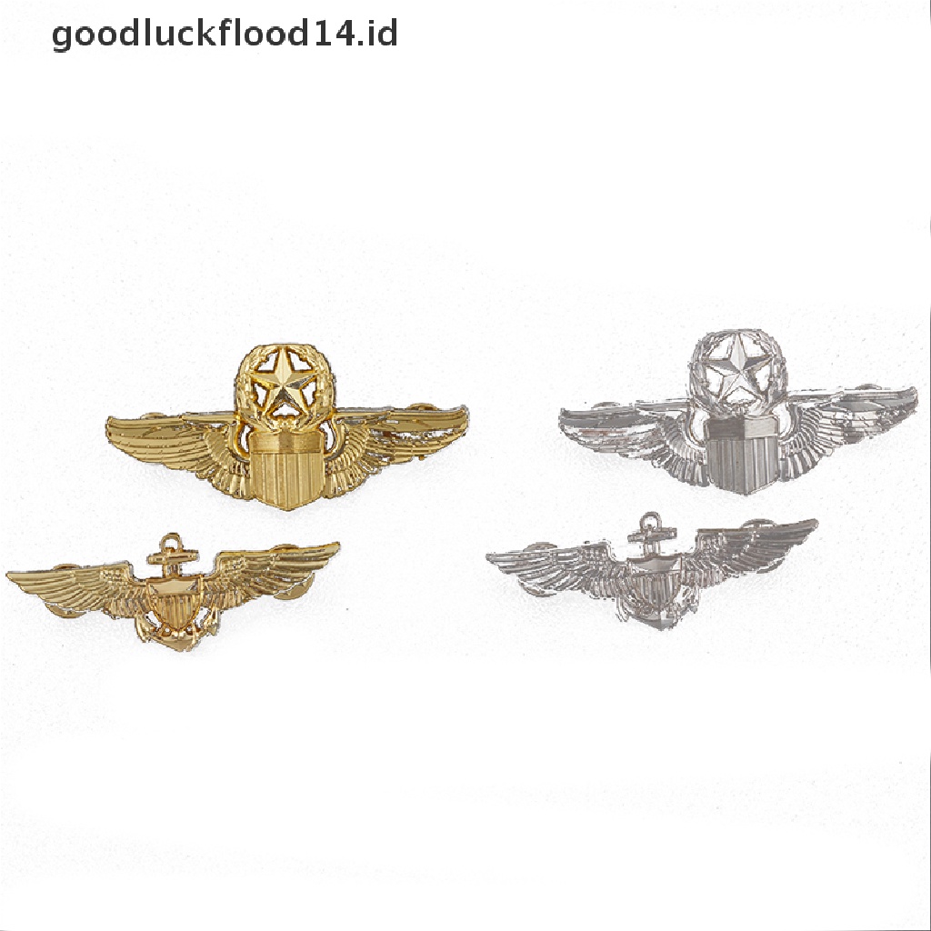 [OOID] US Wings Military Command Master Aviator Metal Wings Badge Pin Brooch ID