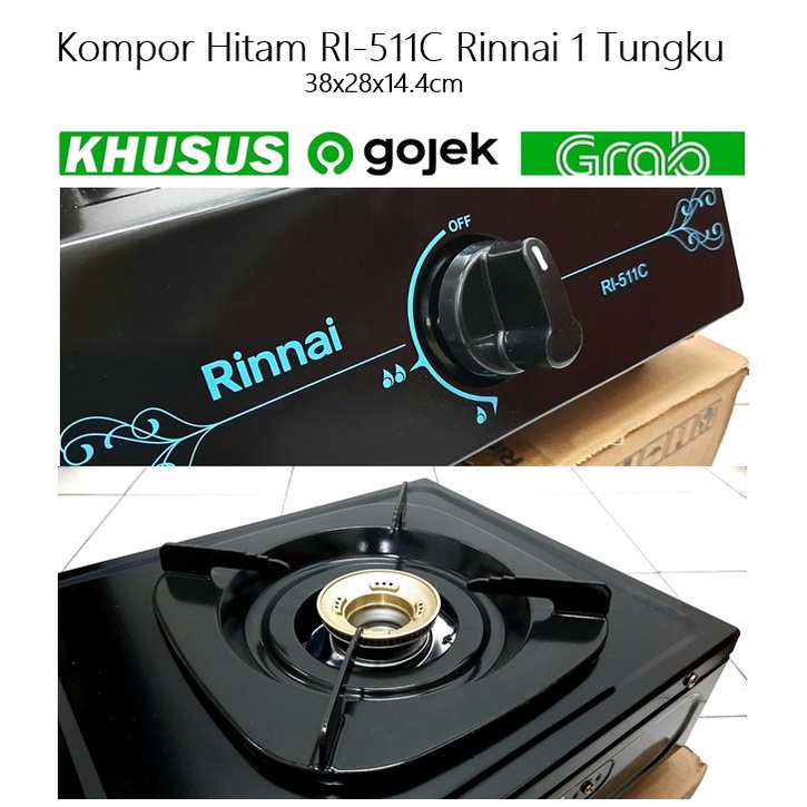 Kompor Hitam RI-511C Rinnai 1 Tungku
