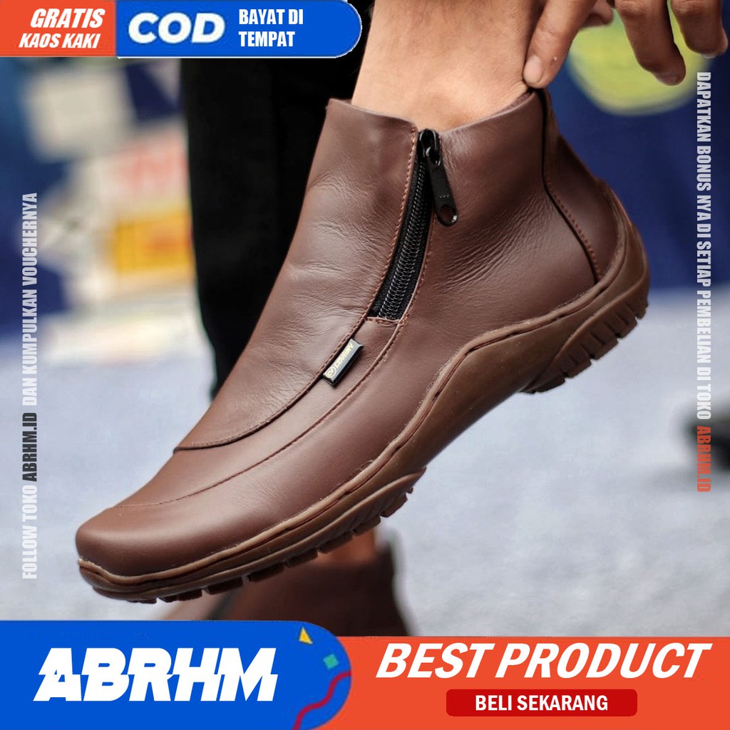 ABRHM CORA Sepatu Formal Pria Sepatu Casual Sepatu Pria Casual Kulit Asli Sepatu Kasual Cowok / Cowo Oxford Kerja Kantor Lapangan Kuliah Kondangan Gaya Keren Kekinian Original Murah Terlaris