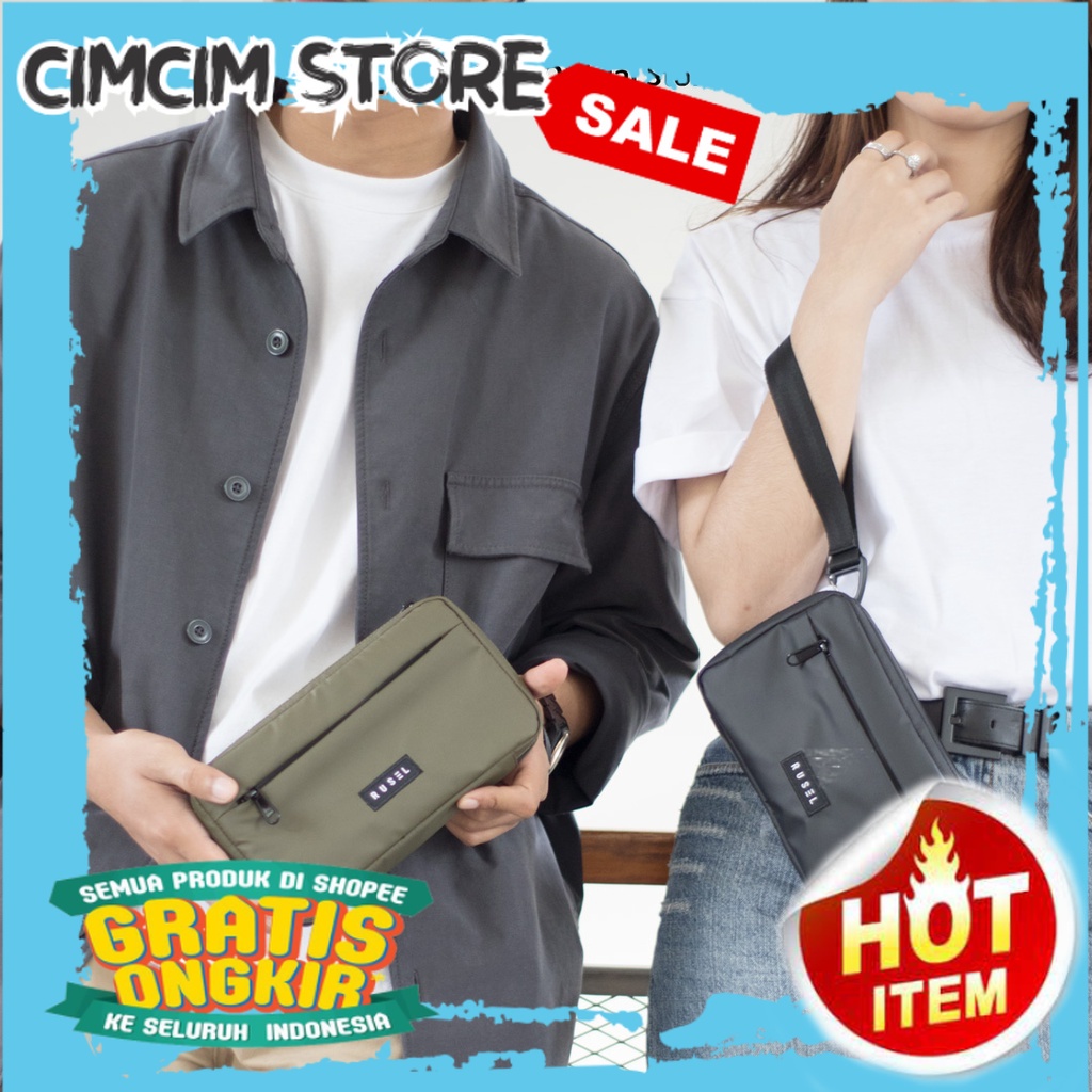 TAS TERBARU TERMURAH / RUSEL CO I Sling Bag Aruna Lite I sling bag Wanita / Pria | Clutch bag