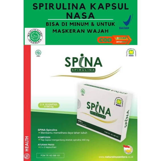 Spirulina/Spirulina Nasa/Masker Spirulina/Kapsul Spirulina