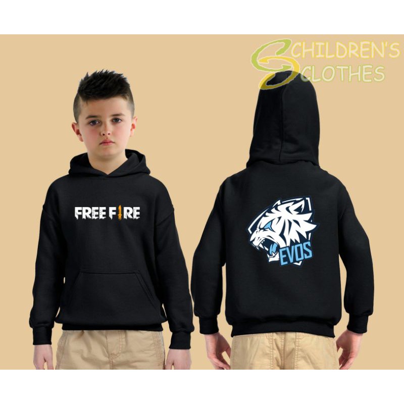 jaket evos freefire hoodie anak ff evos