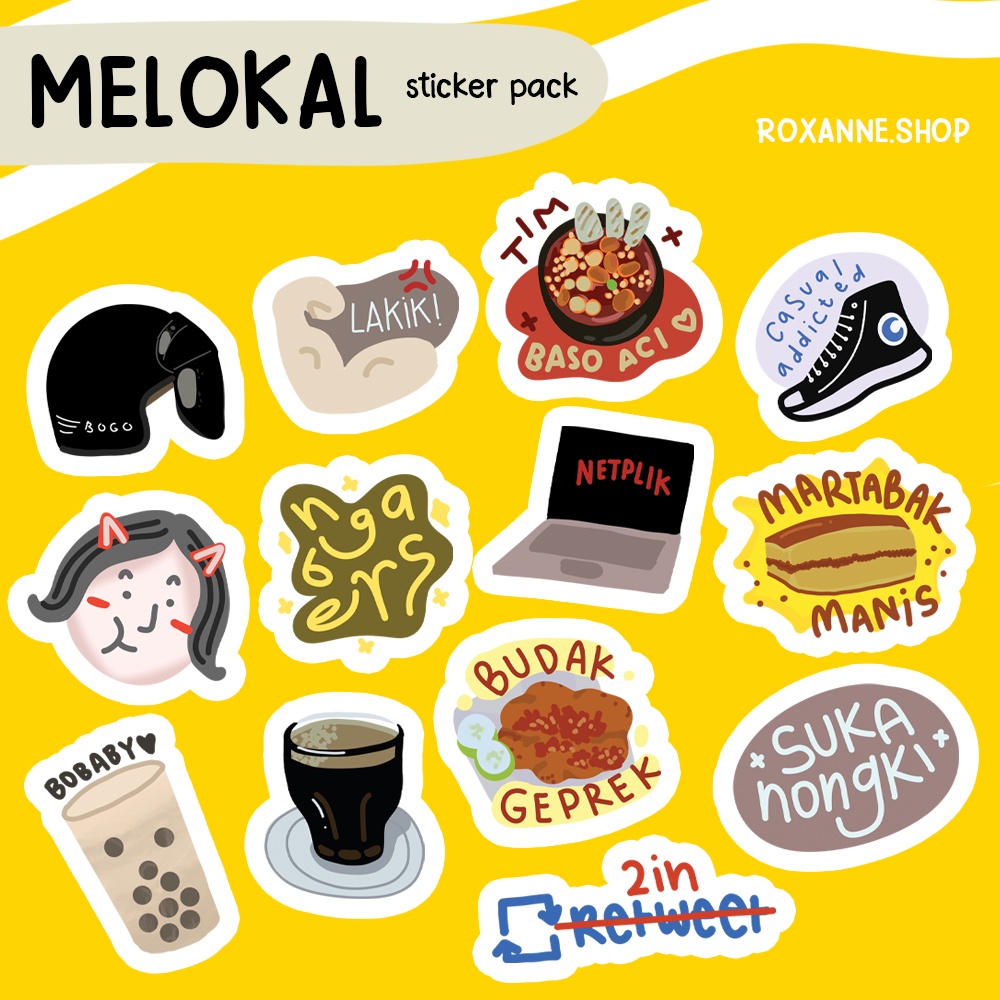

AESTHETIC STICKER UNTUK HP / STICKER LAPTOP / STIKER JURNAL / STIKER DECO (Code: melokal)