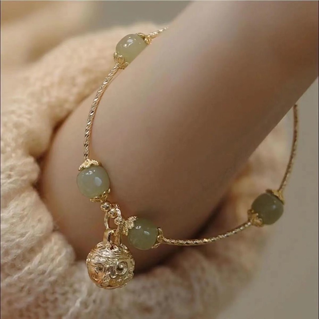 Gelang Tangan Rantai Aksen Lonceng Untuk Perhiasan Wanita