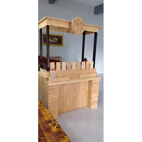 Gerobak Jualan Stand Booth Kayu Jati Belanda meja stand makanan NEWW