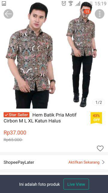 Kemeja Batik Pria Motif Sekar Jagad