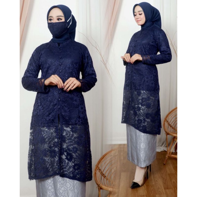 Stelan Longtunik Kancing Seribu Salur Songket Original Butik