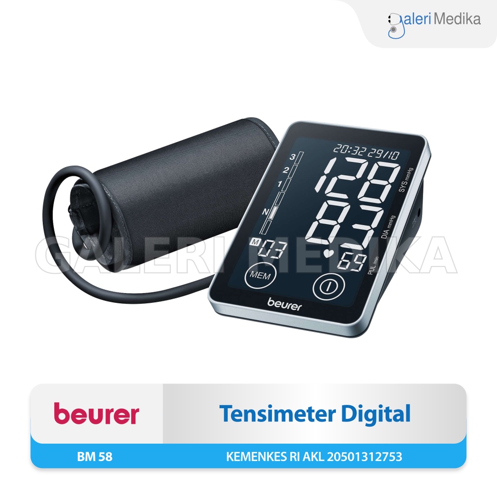 Tensimeter Beurer BM 58 / BM58 / BM58 - Tensimeter dengan Sensor Sentuh