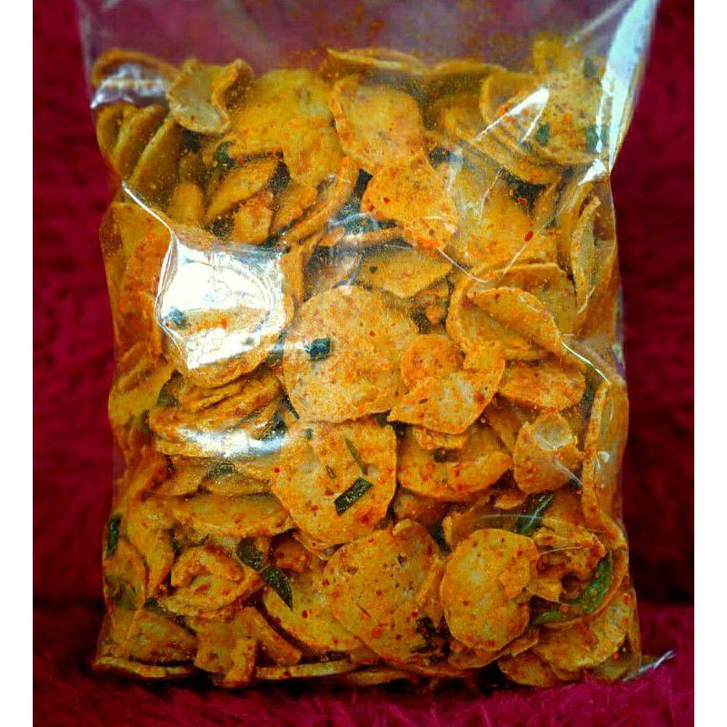 

KERIPIK BASRENG KOIN Rasa BUmbu BALADO Tabur KeMasan 1kg