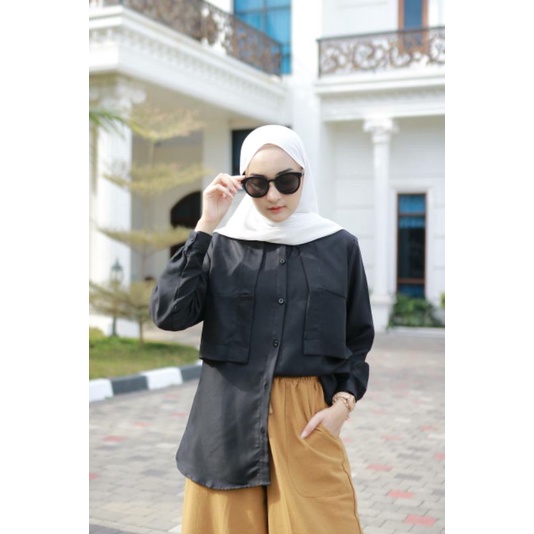 GUMI BASIC - Trend hijabers model terbaru kuliah baju atasan kemeja kerja kantor pakaian muslim kerj