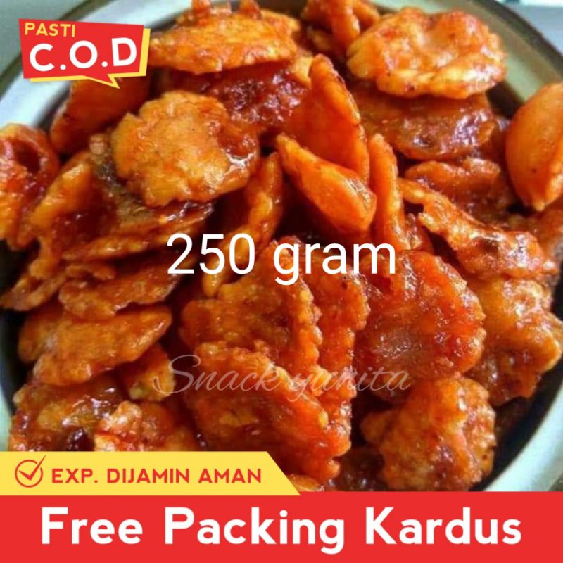 Emping melinjo pedas manis balado 250 gram