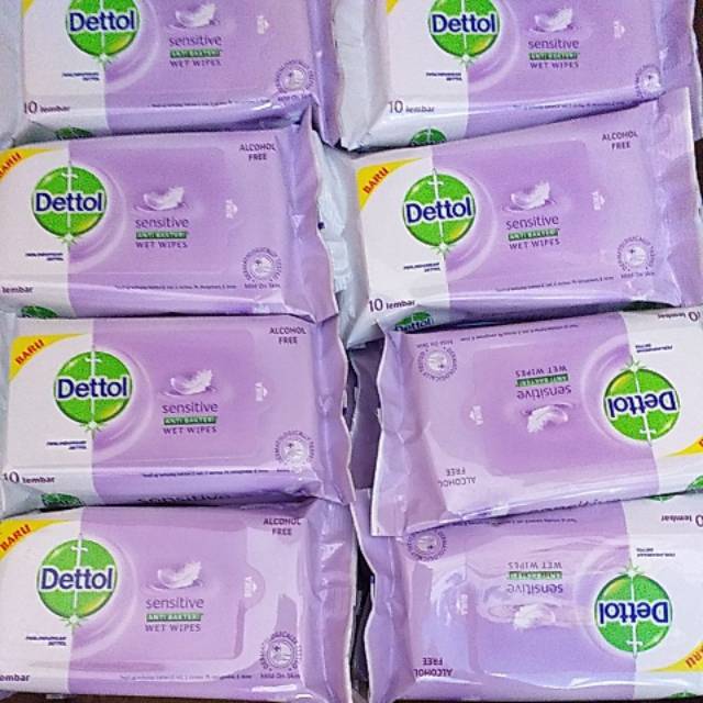 Tisu basah dettol sensitiv
