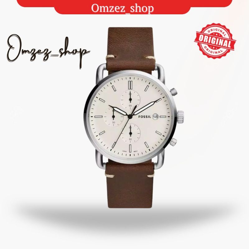 Jam Tangan Pria Kulit/leather Original Quartz, Stopwatch, Chronograph 24 Hours