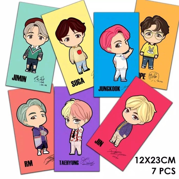 

Sticker BTS BT21 KPOP / Stiker Cute Bangtan Boys (BIG SIZE) - BTS IDOL