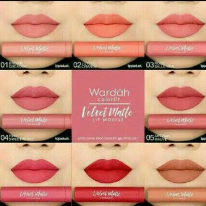 wardah colorfit velvet matte lip mousse