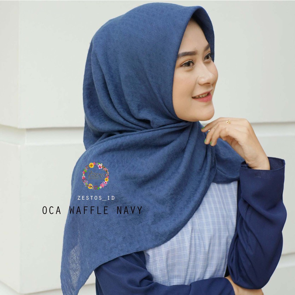 Hijab Segi4 Hijab Square Segiempat Comfortable Cotton Crinkle