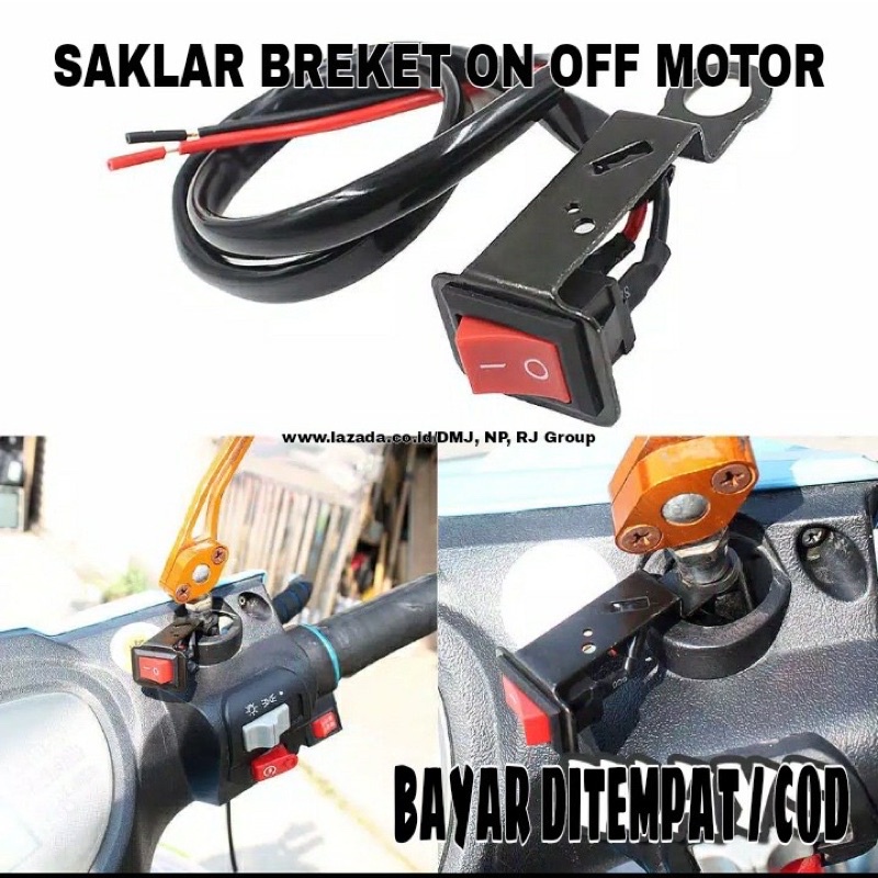 SAKLAR LAMPU + BRACKET HIGHT/ON OFF/LOW UNIVERSAL