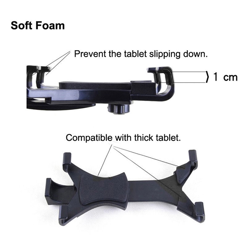 (LUCKID) Adapter Mount Holder Tablet / iPad 1 / 4 &quot;Untuk Ukuran 7&quot; ~ 10.1 &quot;