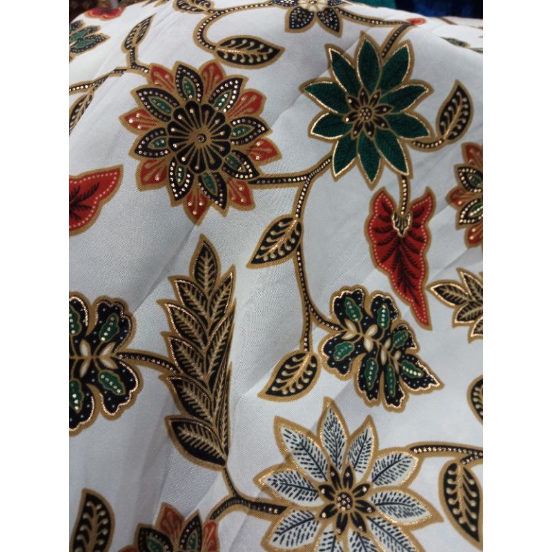 batik BSY foil putih & tosca