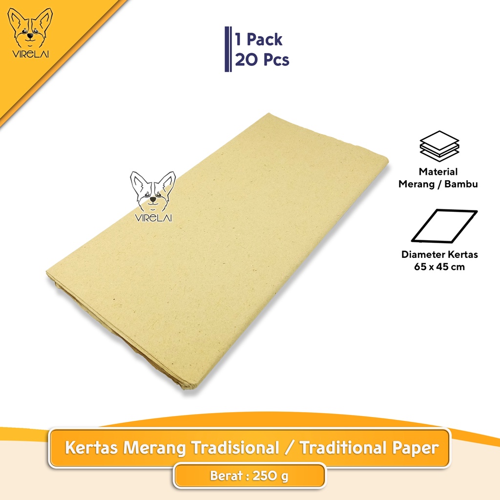 [20 Pcs] Kertas Merang Tradisional / Traditional Paper 65 x 45 cm