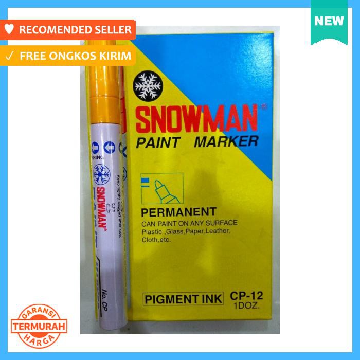 

Paint Marker / Cat Kuning Permanent Snowman Cp 12 - Alat Tulis - Spidol