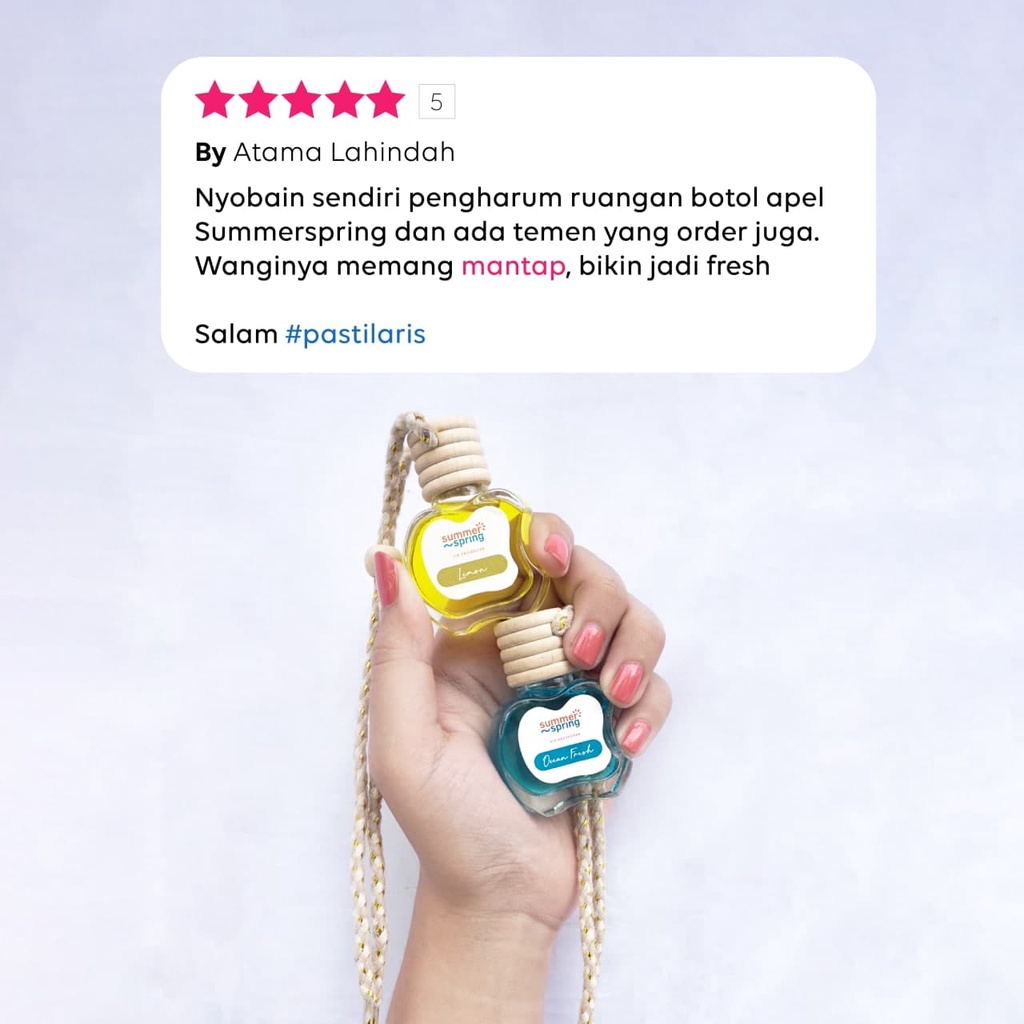 Pengharum Ruangan Aroma Lavender Botol Apel Summer Spring Pengharum Mobil Kamar Aromaterapi Segar