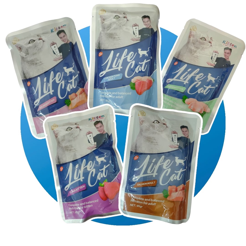 Makanan Kucing LIFE CAT pouch 85g