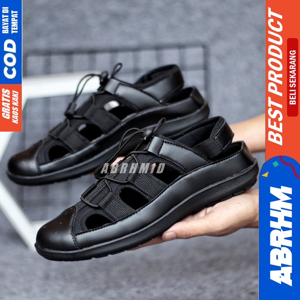 ABRHM x LEXA Sepatu Casual Slop Kasual pria kulit Sintetis Santai Original