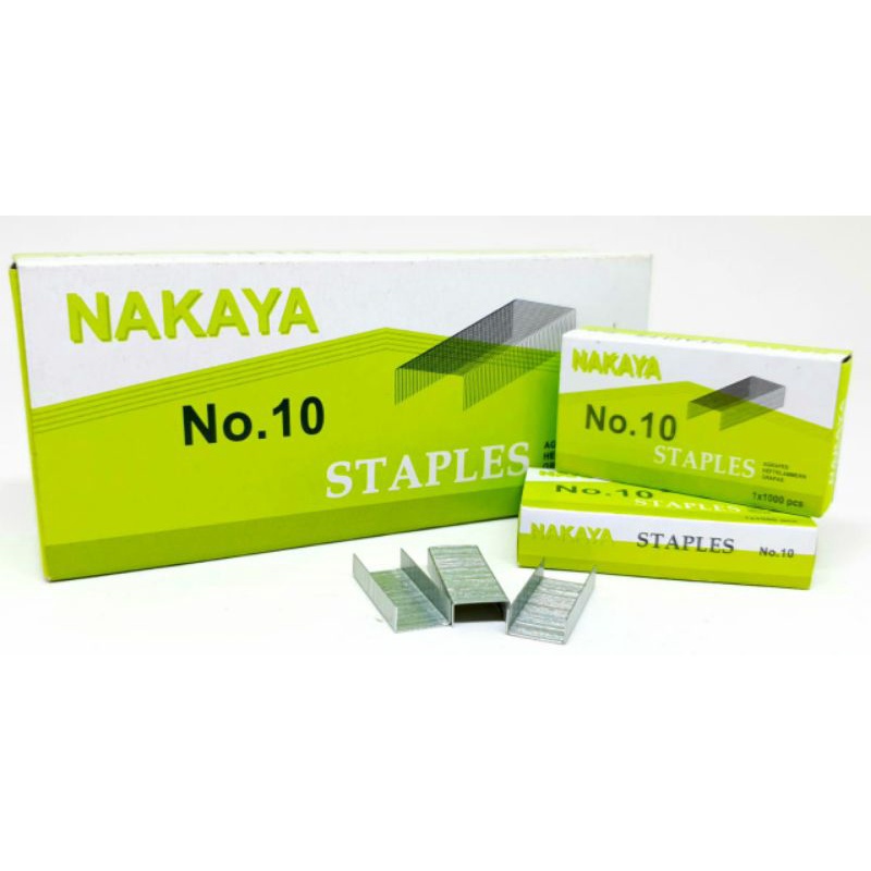 

Isi Staples kecil No.10 merk NAKAYA/isi steples stapler kecil Harga perpack(10 kotak kecil)