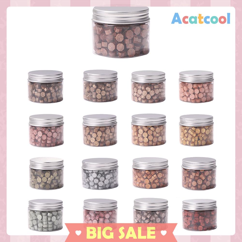 200Pcs / Kotak Manik-Manik Lilin Segel Amplop Oktagonal Gaya Vintage
