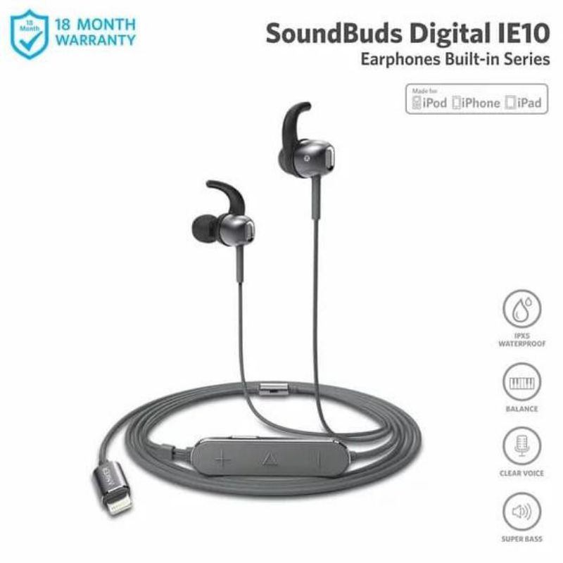 Anker soundbuds digital IE10 Lightning earphone Original