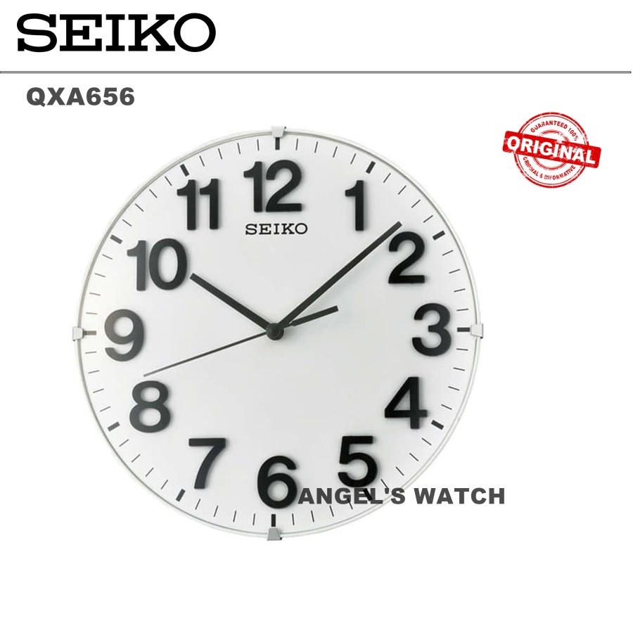 jam dinding seiko quiet sweep QXA656 QXA656W