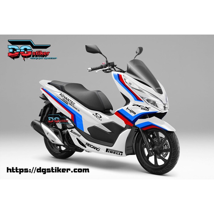 Stiker Full Body Honda Pcx 2018 Putih Livery BMW Safety Car
