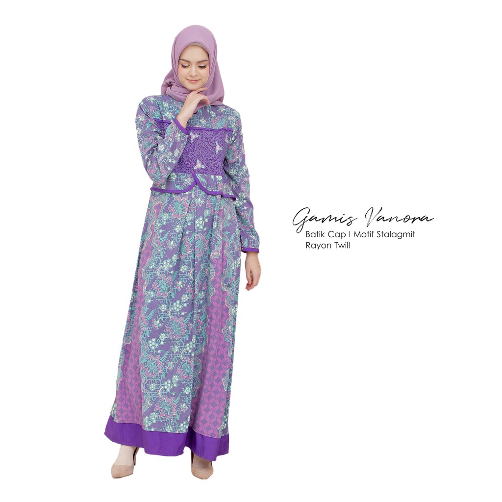 Gamis Batik Vanora Cap Stalagmit Exclusive Faaro