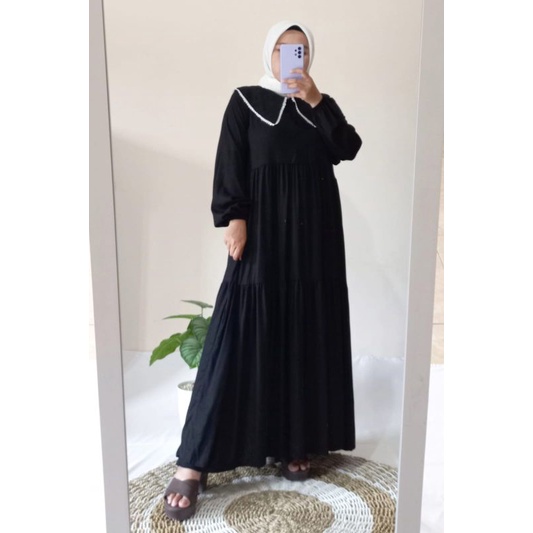 Midi Dress Katun Rayon Twill Premium Busui Ld 110